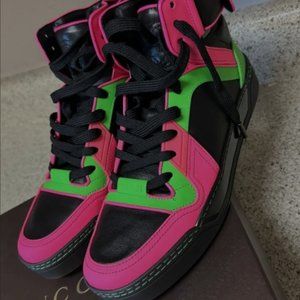 GUCCI Colorblock Neon Sneakers Womens 8.5 US
